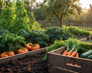 hausgemachte Früchte Gemüse Kräuter