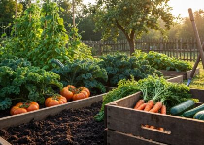 hausgemachte Früchte Gemüse Kräuter