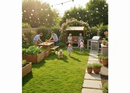 spielerischer restaurativer funktionaler Garten