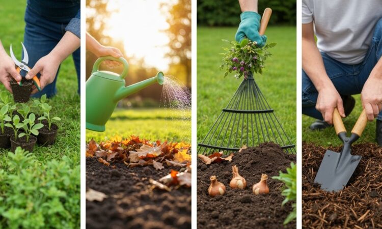 ganzjährige Gartenpflege-Checkliste